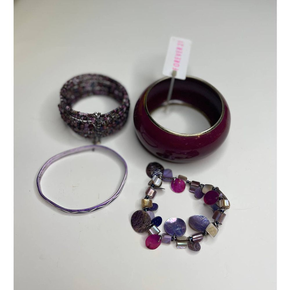 Purple Costume Bracelet Jewelry Bundle‎ Lot Bangle